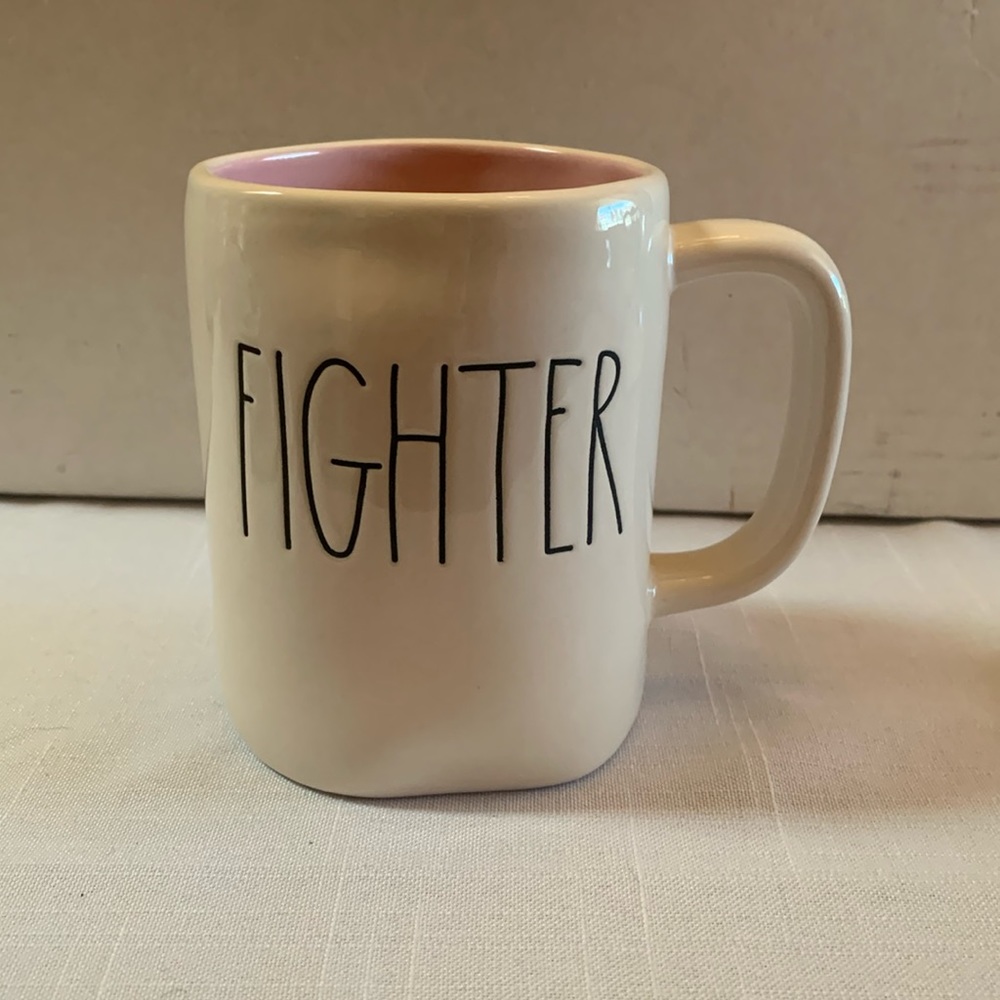 Rae Dunn Fighter mug (breast cancer survivor)